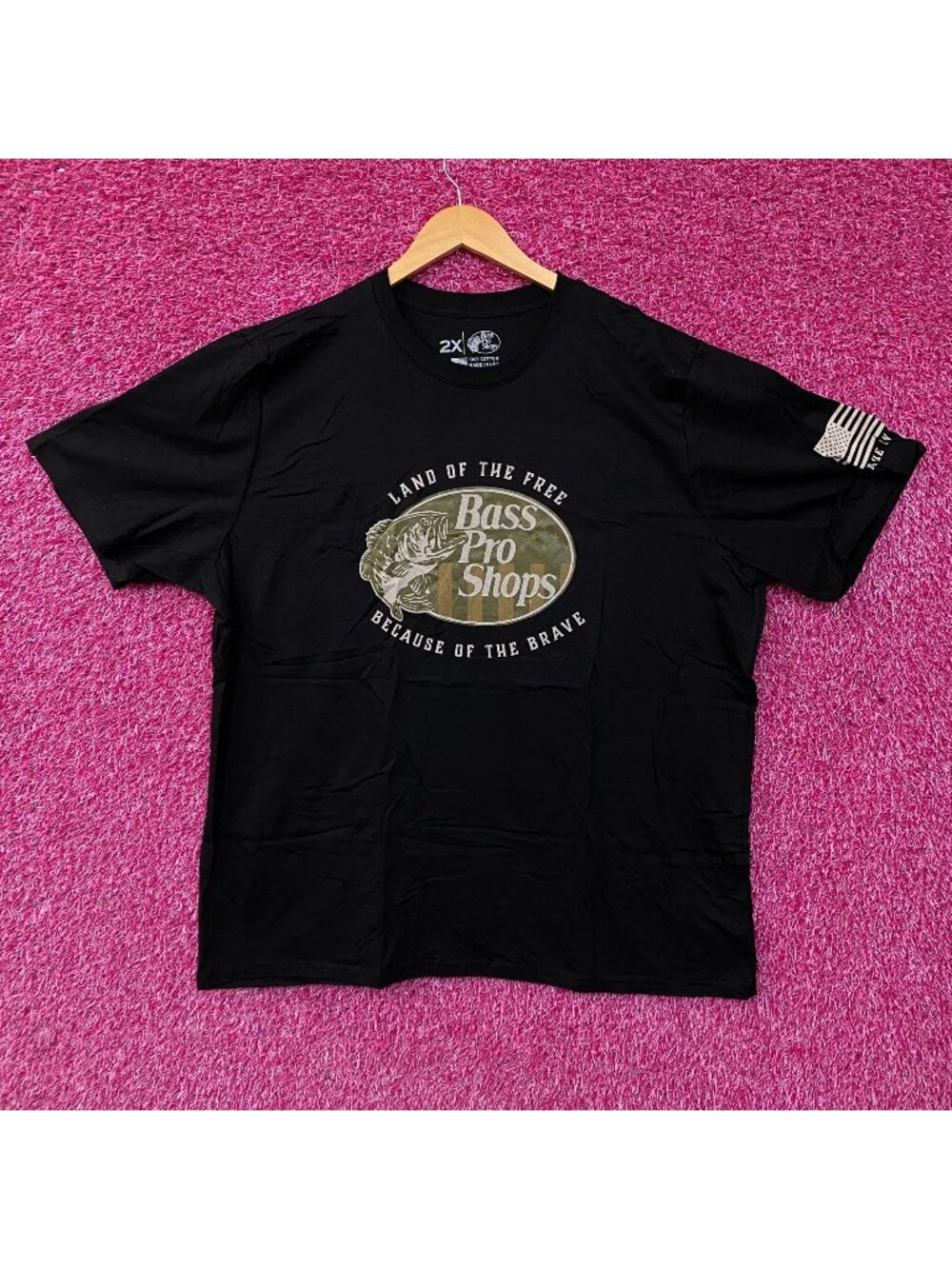 Bass Pro Shops USA Land Of The Free Graphic T-Shirt 2XL